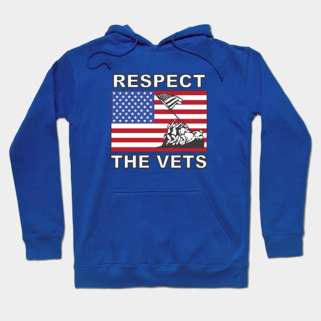 Respect The Veterans Hoodie by UnitedShirtsofAmerica